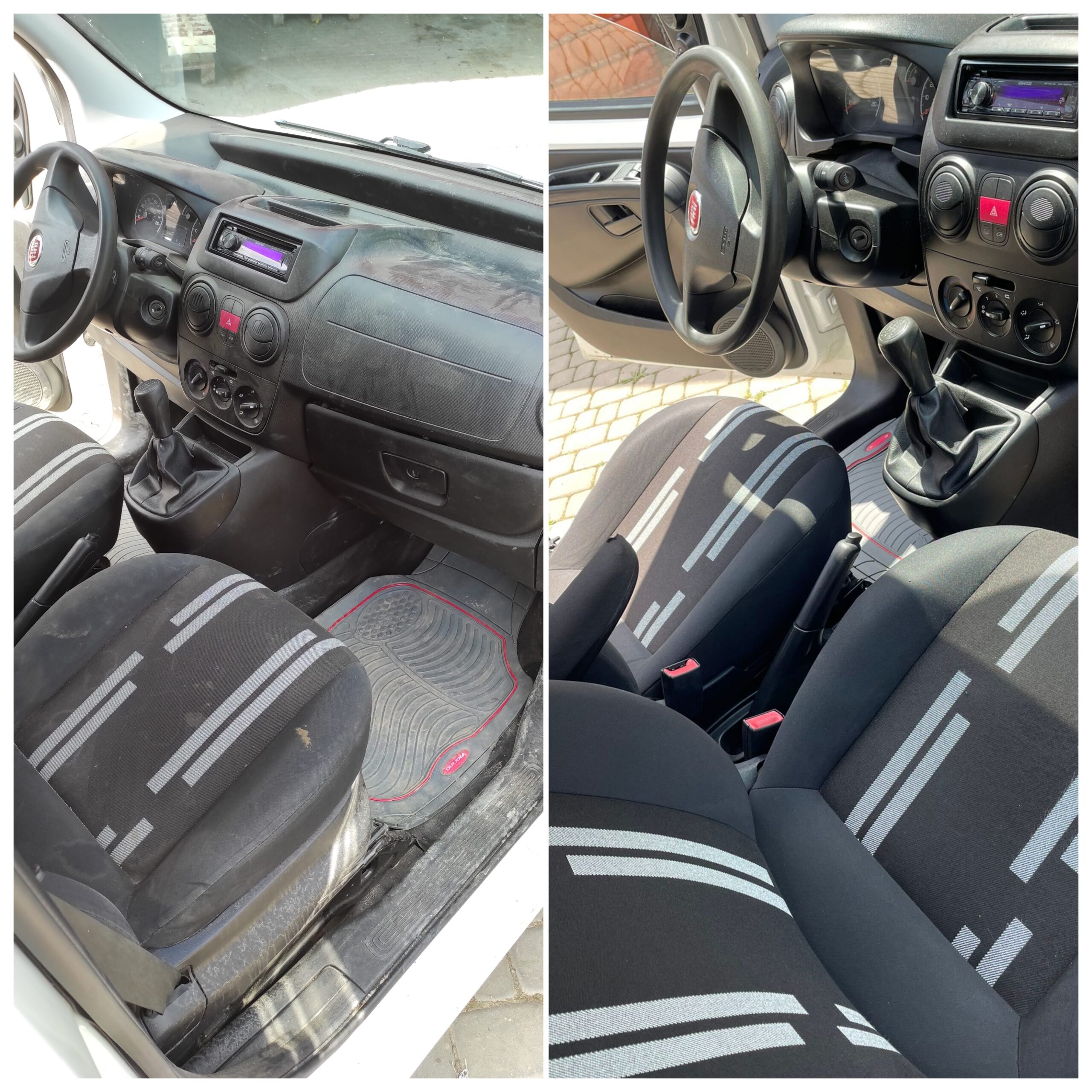 Czyszczenia oraz pranie tapicerki w samochodzie Fiat Fiorino