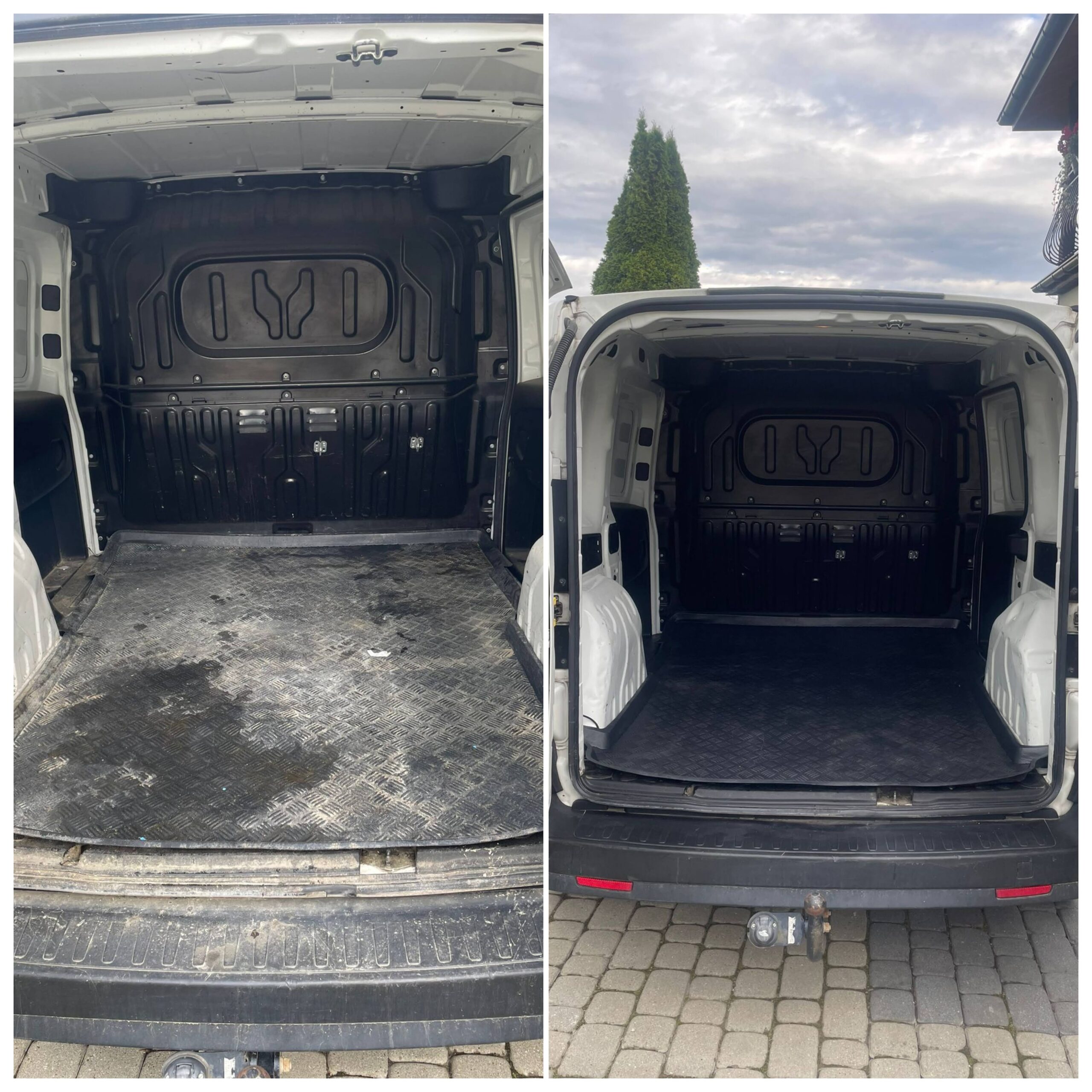 Czyszczenie oraz ozonowanie samochodu roboczego Fiat Doplo