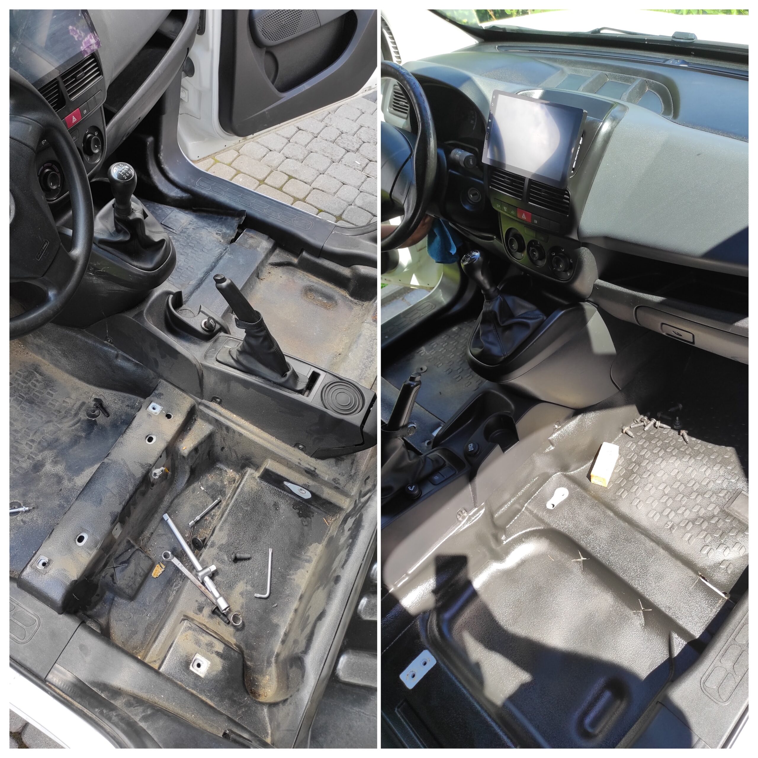 Czyszczenie oraz ozonowanie samochodu roboczego Fiat Doplo