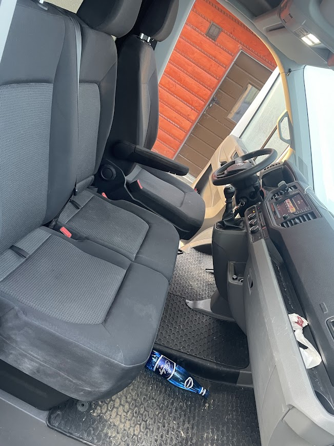 VW Crafter pranie tapicerki